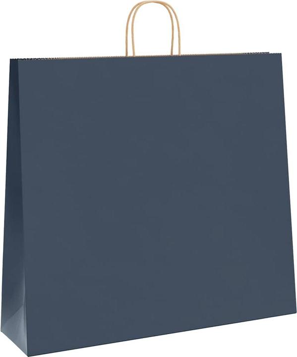 Produktbild vidaXL Kraftpapiertüten 250 Stk. mit Henkel Blau 54x15x49 cm Papiertüte (Geschenktüte, 250 x)