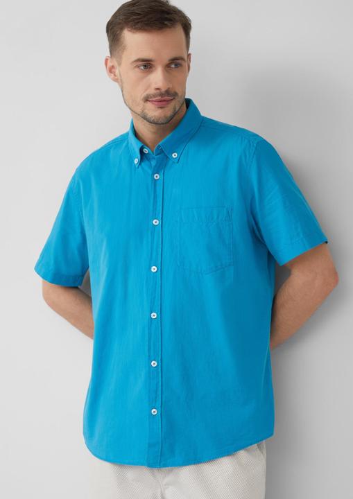 Image du produit S.Oliver Hemd Regular Fit: Kurzarmhemd mit Struktur-Streifen und Button-Down-Kragen (3XL)