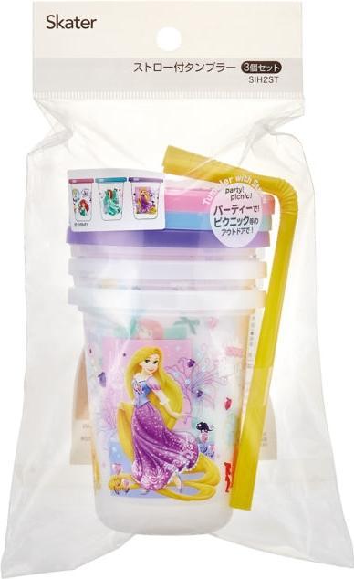Immagine prodotto Disney Tazza Princess con cannuccia (230ml) set da 3