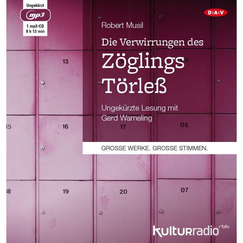 Audio Verlag Die Verwirrungen des Zöglings Törless (Robert Musil, Deutsch) (6813225)