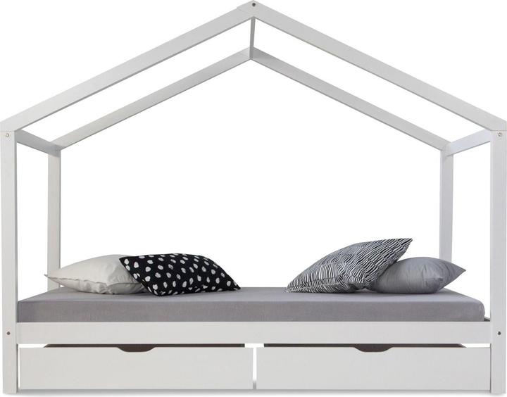 Produktbild Homestyle4u Hausbett Spielbett für Kinder (90 x 200 cm)