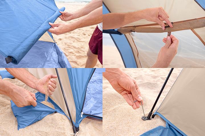 Produktbild Bestway Tent Polyester with Ventilation 107/127x240x125 cm Camping & Beach 68144 (Kuppelzelt, 3.30 kg, 4 Personen)