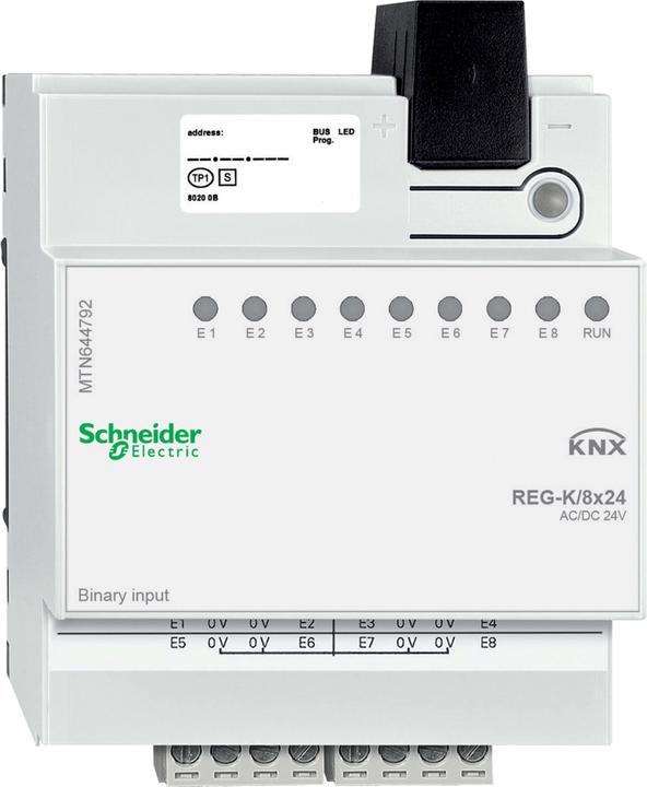 Produktbild Schneider Electric Binäreingang REG-K/8x24, lichtgrau MTN644792