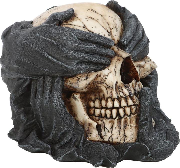 Actual product image Spiral See Hear Speak No Evil Skull Ornament