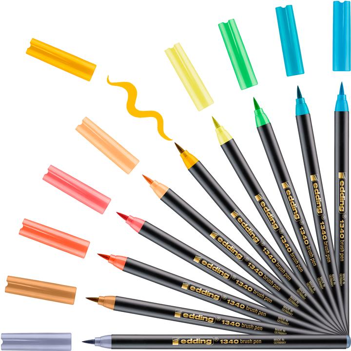 Produktbild Edding Pinselstift 1340 (Sortiert, 10 x)