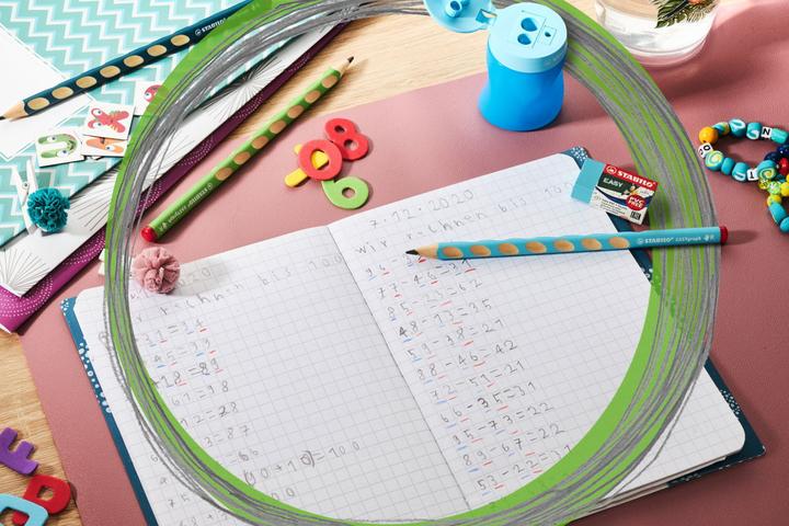 Produktbild STABILO Schulset EASYgraph, fr Rechtsh„nder, blau (HB, 1x)