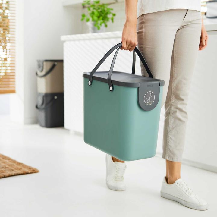 Image du produit Rotho Recycling Müllsystem 25 l ALBULA - Mistelgrün (25 l)