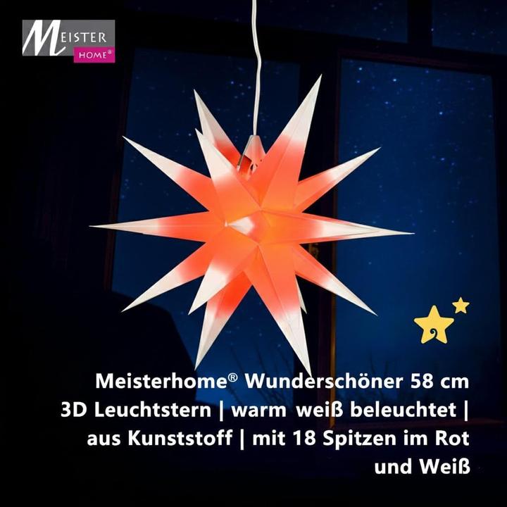 Actual product image Meisterhome LED-Weihnachtsstern