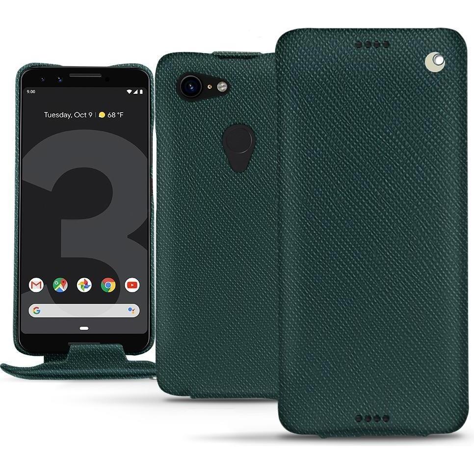 Thumbnail - Noreve Lederschutzhülle vertikal (Google Pixel 3), Smartphone Hülle, Grün