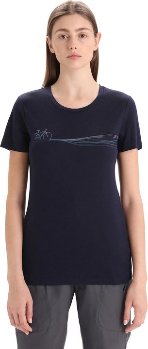 Actual product image Icebreaker W Merino Tech Lite II SS Tee Cadence Paths (S)