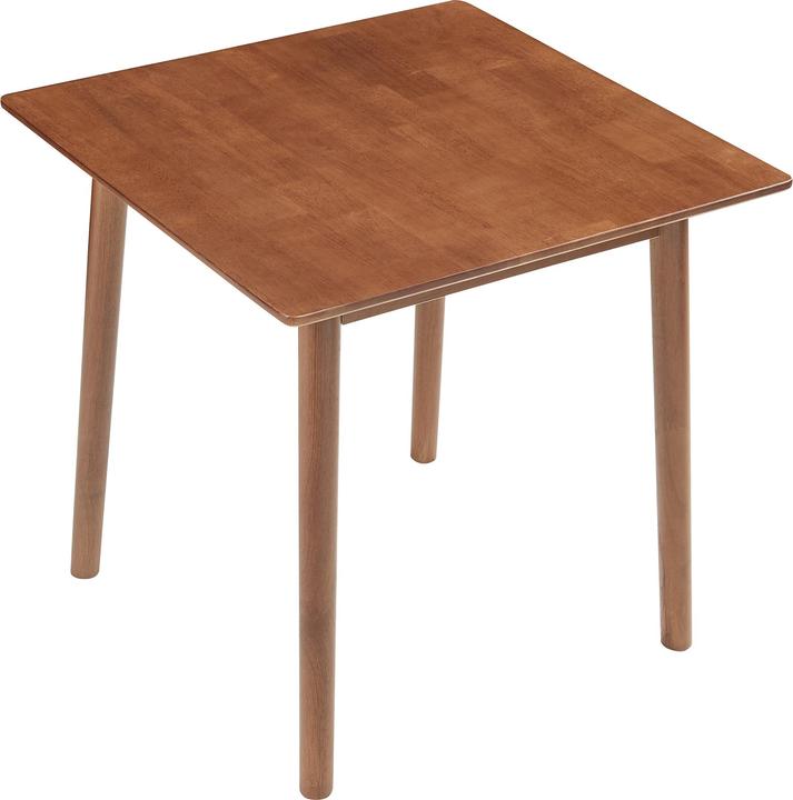 Produktbild En.Casa Esstisch Klijori für 2 Personen 75x75x74 cm Holz Walnussoptik