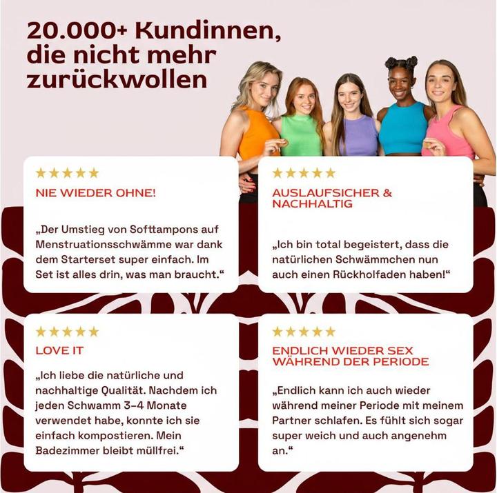 Immagine prodotto Hera Organics Starterkit Menstruationsschwämme (M)