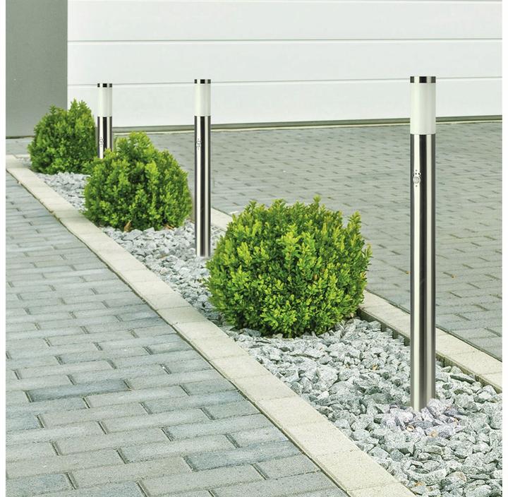 Produktbild V-TAC Poller-Aussenleuchte VT-838, IP44 Edelstahl 110 cm, Nickel-satiniert, PIR (E27, IP44)