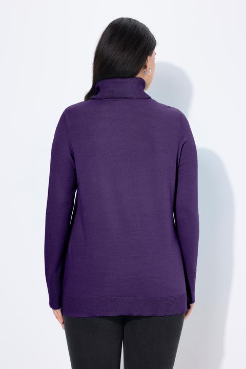 Produktbild Ulla Popken Rollkragenpullover, breite Rippbündchen, Langarm (42, 44)
