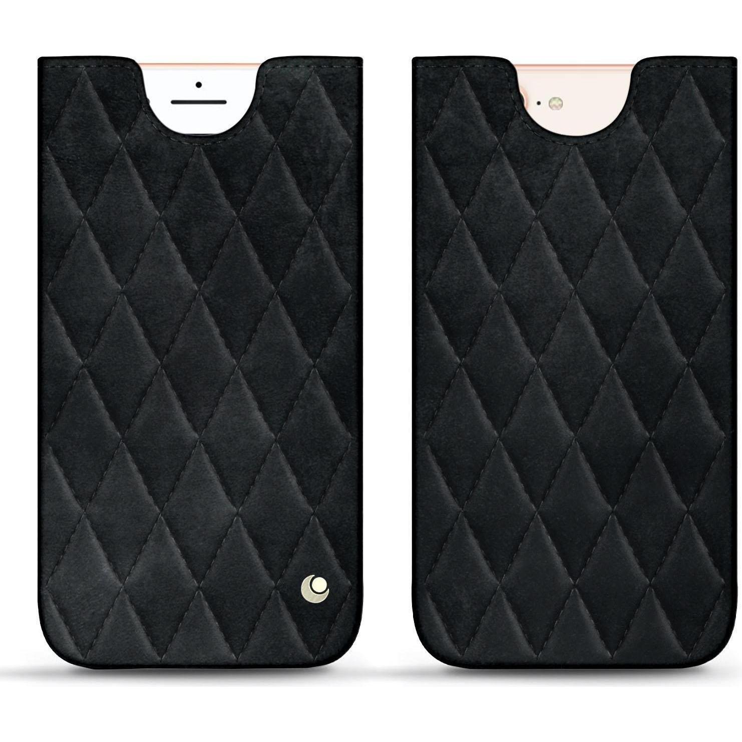Noreve Lederschutzhülle (Apple iPhone 8 Plus), Smartphone Hülle, Schwarz