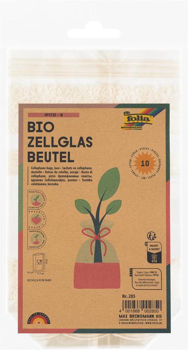 Productafbeelding Folia Cellofaan zakjes met kant (10 x)