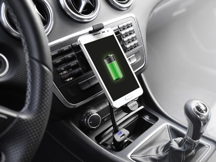 Image du produit SBS Support voiture avec connecteur micro-USB et port USB pour smartphones jusqu'à 5,5Inc