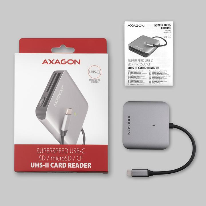 Actual product image Axagon CRE-S3C (USB-C)