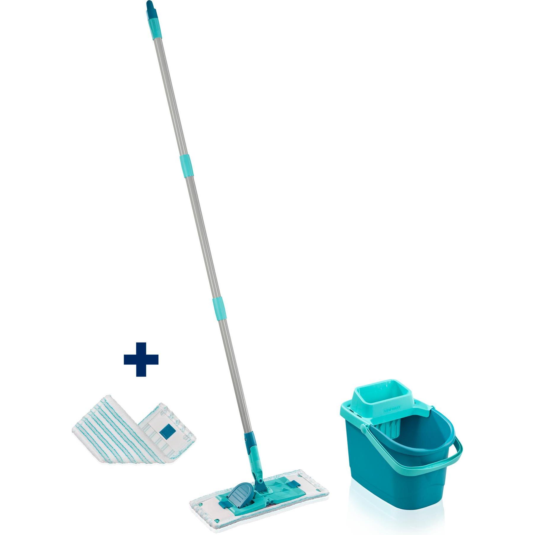 Leifheit Set POWER CLEAN M mit 2x Ersatzbezug micro duo, Reinigungsutensil