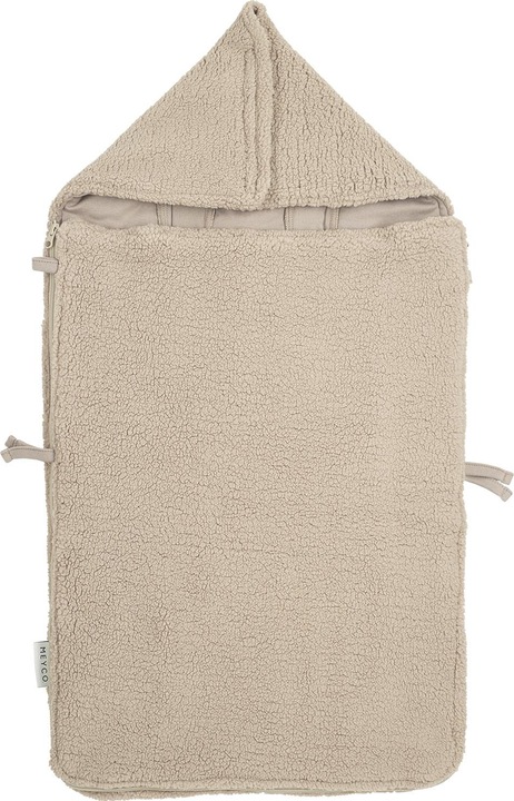Actual product image Meyco Baby teddy footmuff with Velcro fastener