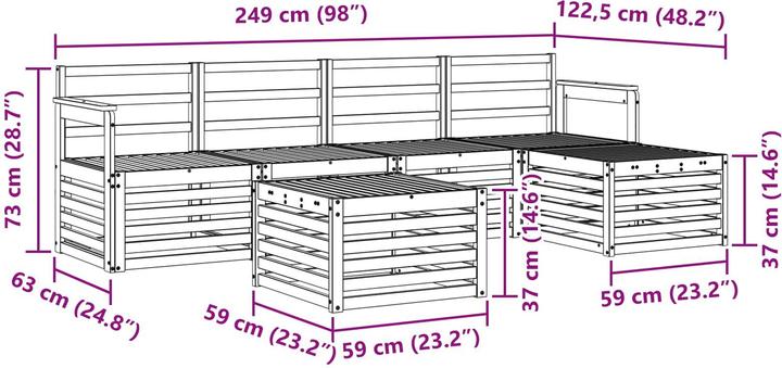 Produktbild vidaXL Outdoor-Sofa
