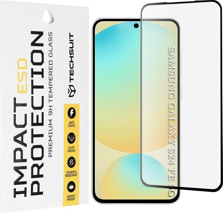 Actual product image Techsuit - ESD Glass - Samsung Galaxy S24 FE - Black (Samsung Galaxy S24 FE)