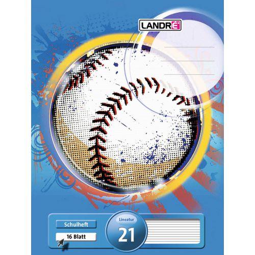 Produktbild Landré A4 2fach rückendrahtgeheftetes Schulheft (A4, Liniert, Harter Einband)