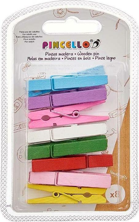 Produktbild Pincello Klammern gross Bunt Holz (24 Stück) (24x)