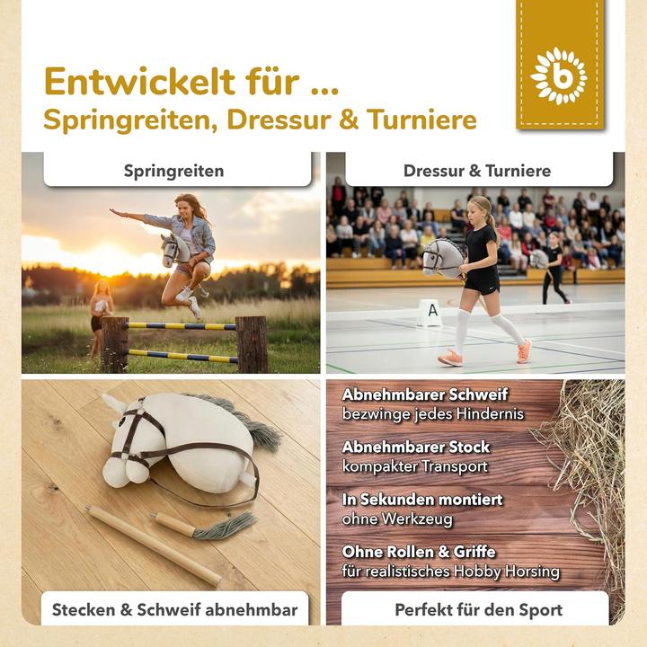 Image du produit Bieco Hobby Horse Steckenpferd mit Trense