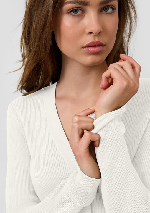 Produktbild s.Oliver Strickjacke Gerippte Strickjacke aus Viskosemix (M)