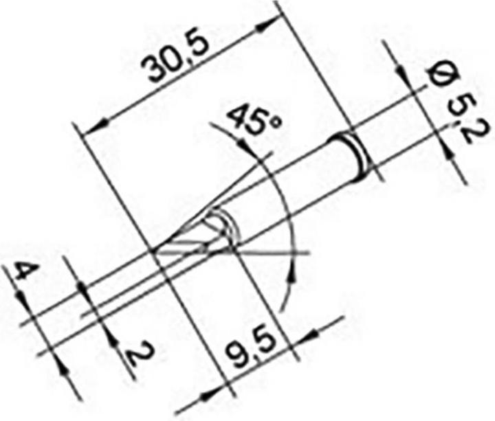 Produktbild Lötspitze 2,0mm PLCC Messer (Lötspitze)