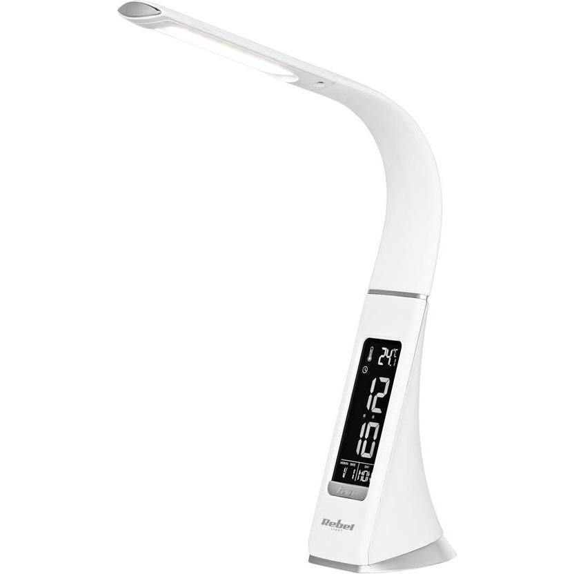 Rebel, Tischlampe, Led Schreibtischleuchte (Uhr Datumsanzeige Temperatur) (140 lm)