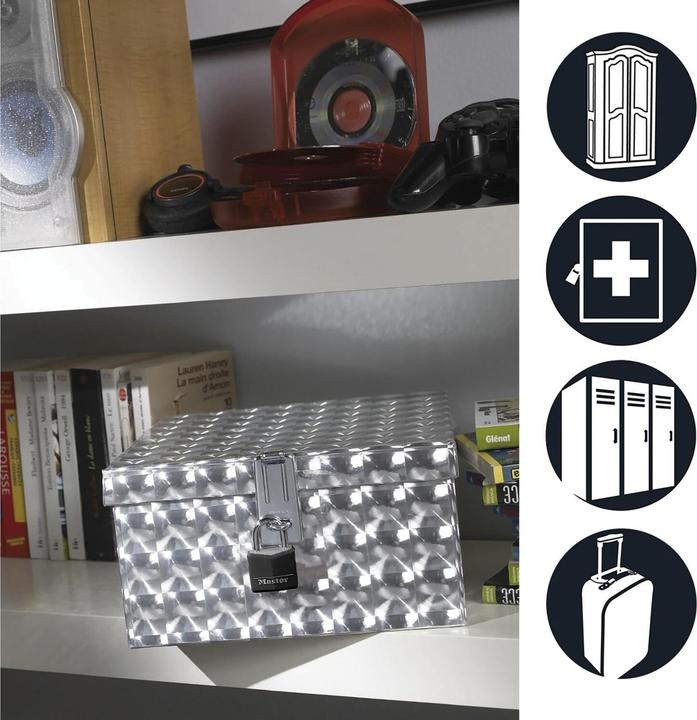Immagine prodotto Master Lock Lucchetto largo con involucro e coperchio in alluminio massiccio