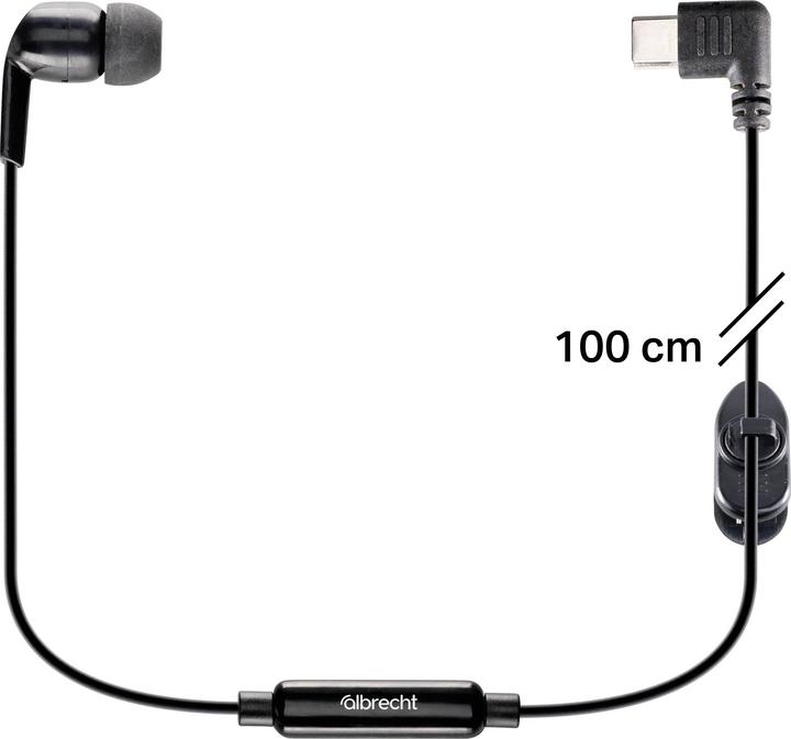 Albrecht Tectalk biz In-Ear Headset 100cm