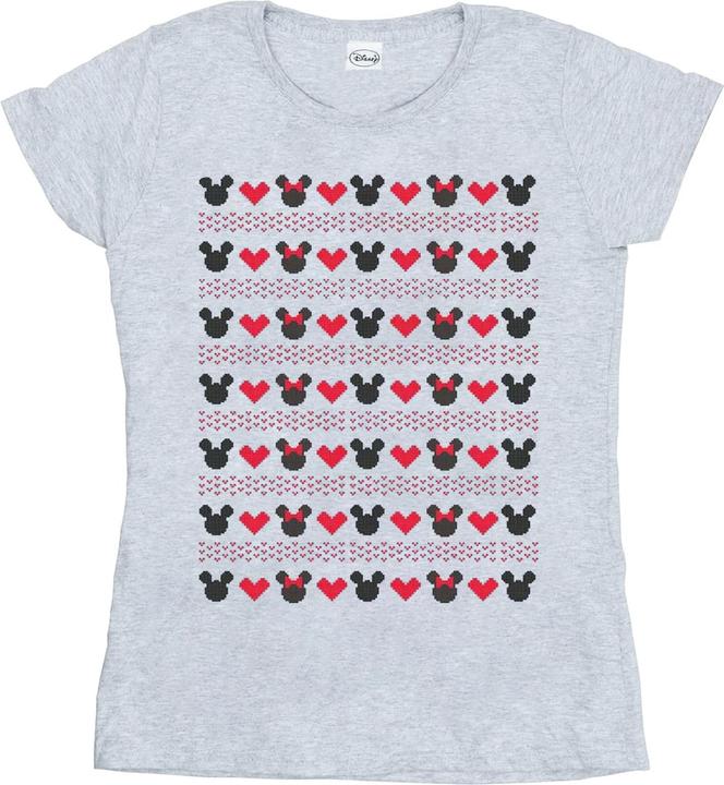 Image du produit Disney - T-shirt MICKEY AND MINNIE CHRISTMAS HEARTS - Femme (XL)