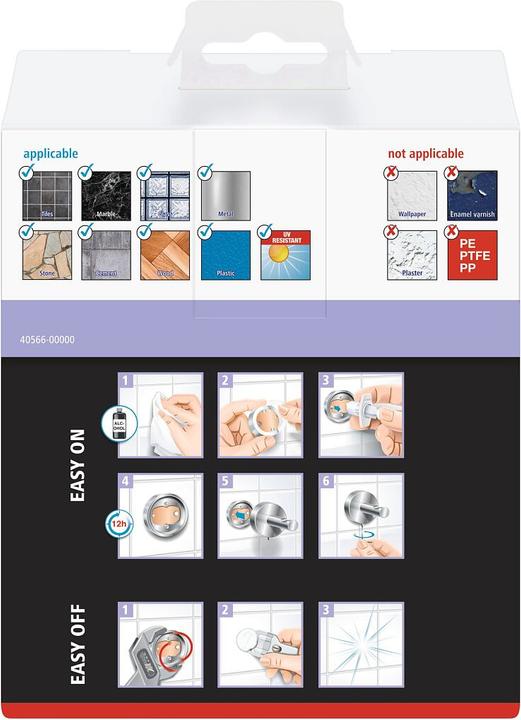 Image du produit tesa MOON BLACK Gobelet à dents avec solution adhésive sans perçage (9 x 13.5 x 18 cm)