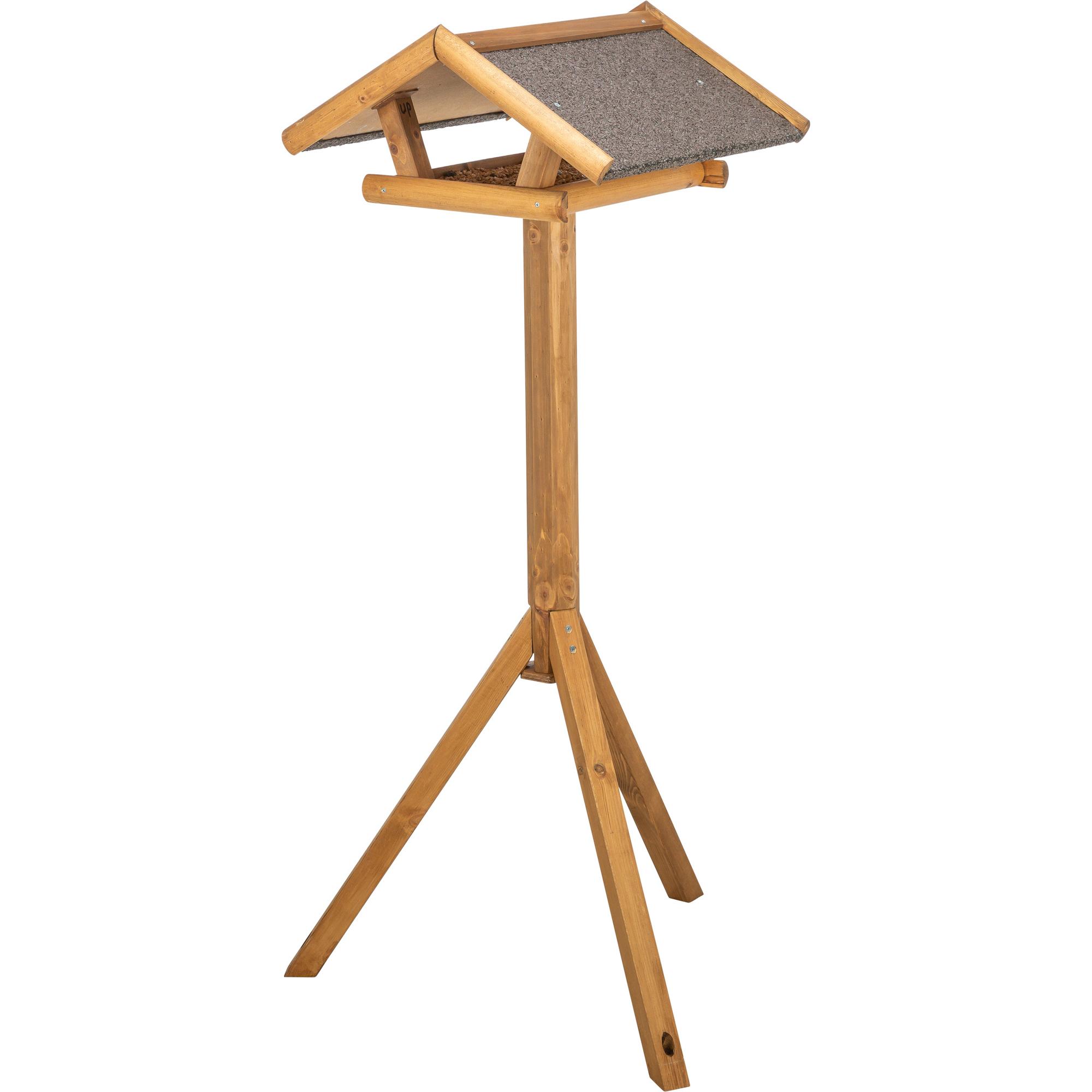 Trixie natura birdfeeder w/stand,pine.,46×22×44cm/1.15m,brown, Ciotola mangime + Dosatore