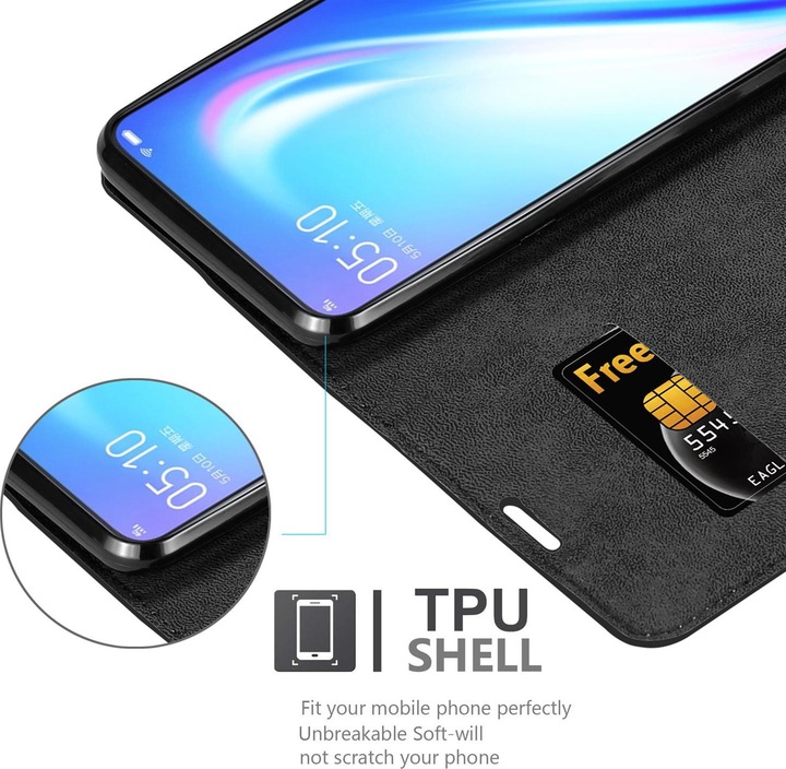 Actual product image Cadorabo Book Invisible Magnet Cover (Vivo S1)