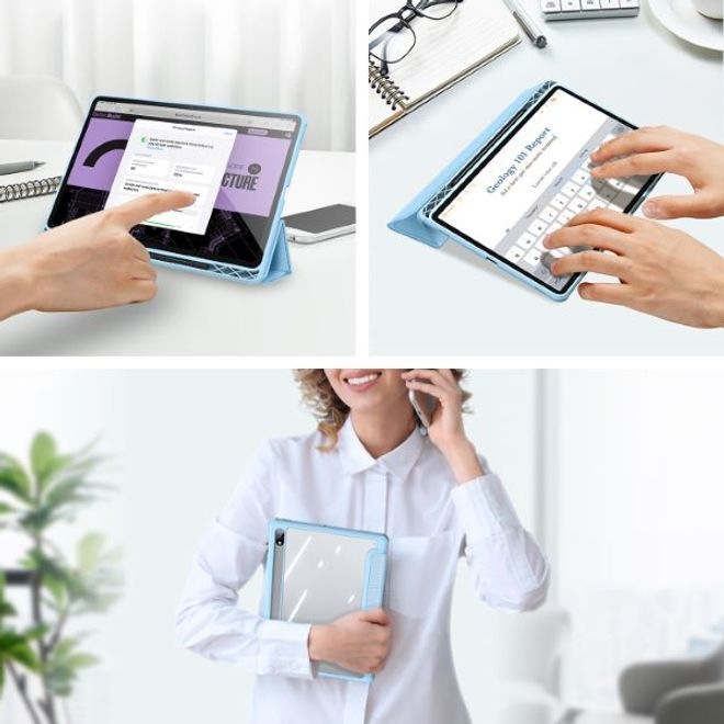 Actual product image Dux Ducis Toby Series Leather Book Cover Case (Galaxy Tab S8, Galaxy Tab S7)