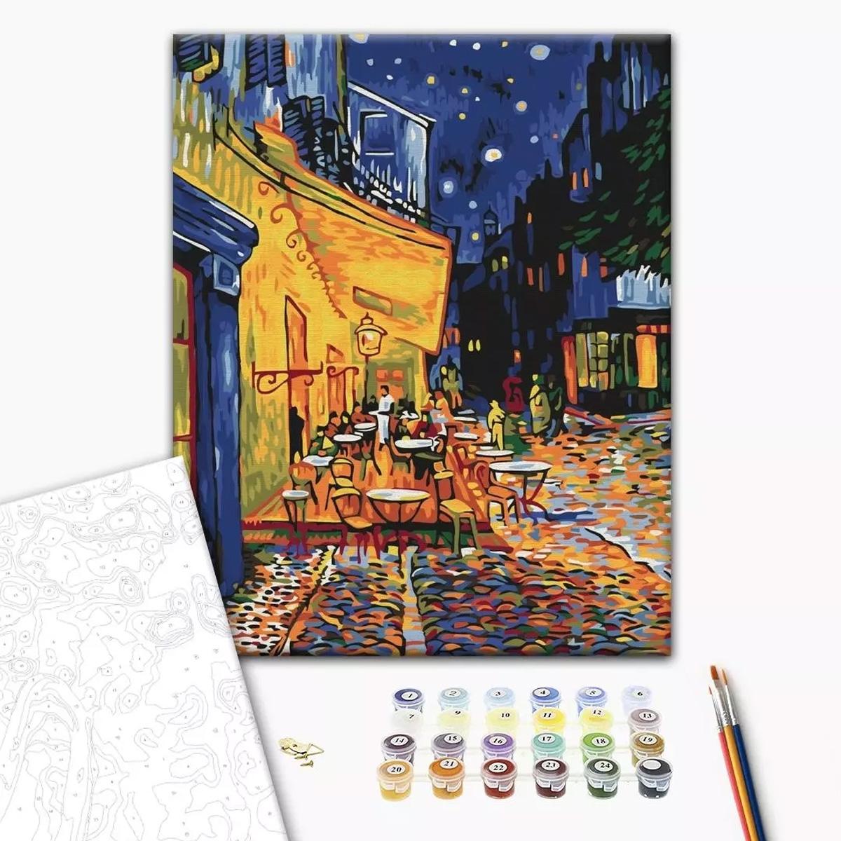 Brushme Malen nach Zahlen, 40x50 cm, Nachtcaf in Arles, Vincent van Gogh, 1 Stk.