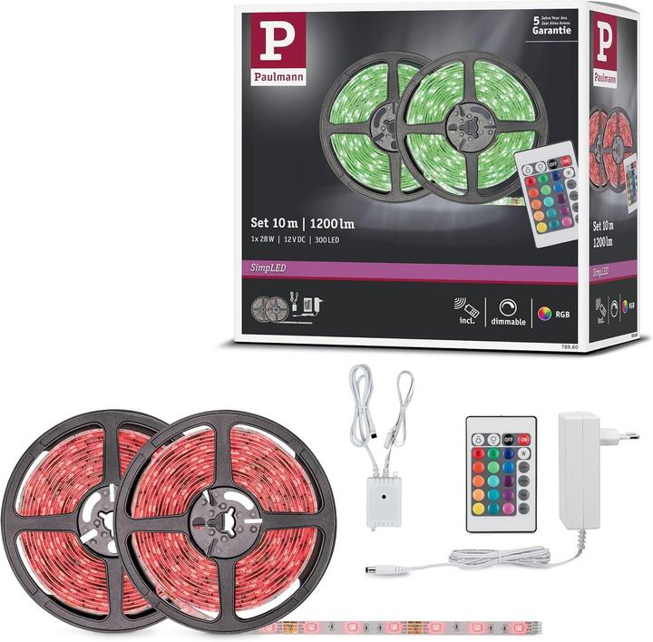 Produktbild Paulmann SimpLED Stripe Set (RGB, 1000 cm, Indoor)