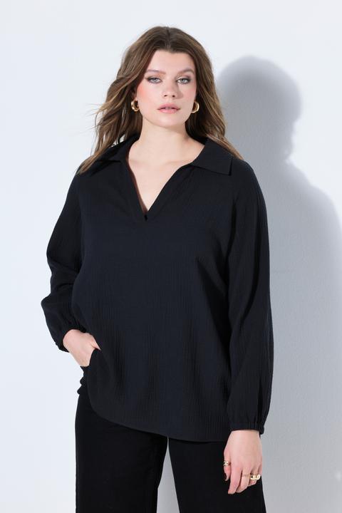 Immagine prodotto Studio Untold Musselin Tunika, weiter Raglan-Langarm (50, 52)