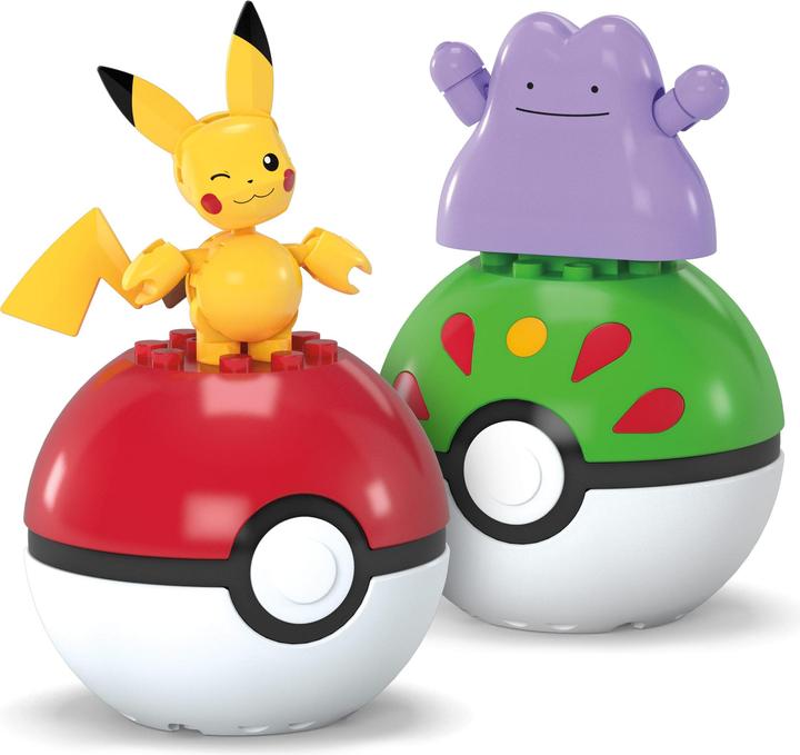 Produktbild MEGA Pokémon 2er Pokéball Set - Pikachu und Ditto
