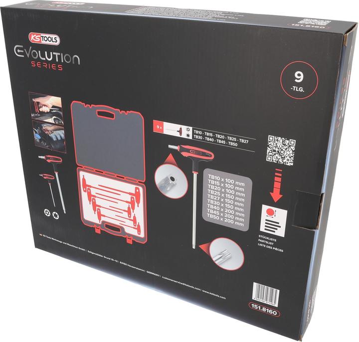 Actual product image KS Tools ERGOTORQUEplus® T-handle wrench set 151.8160