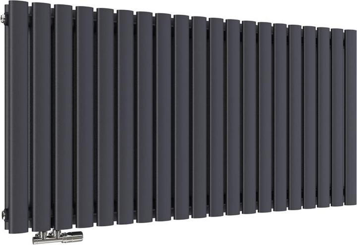Produktbild Emke Heizkörper, Ovaler Heizkörper, Anthrazit 60x110cm 1828W Doppellagig (1828 W)