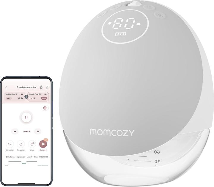 Productafbeelding Momcozy M9 Hands-Free Borstkolf Grijs Per stuk