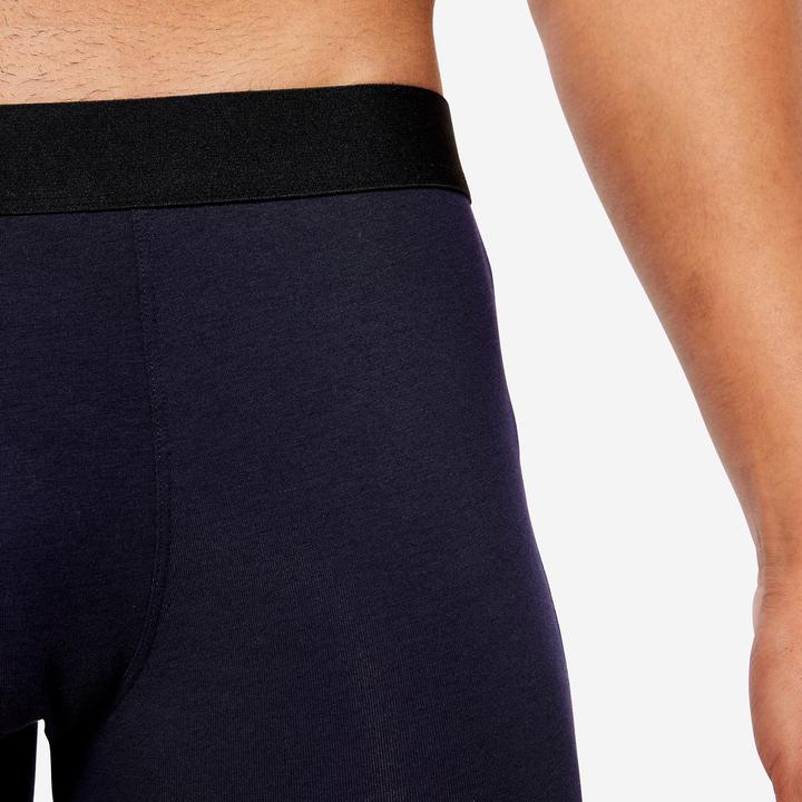 Immagine prodotto Domyos Boxer da uomo in cotone confezione da 3 pezzi - nero/grigio/blu (3XL, confezione da 3)