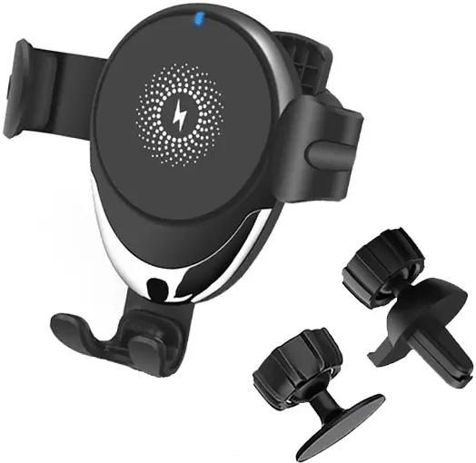 Image du produit PhoneLook Adaptateur de charge 15W 2 en 1 sans fil Qi support de téléphone pour valve d'aération & tableau de