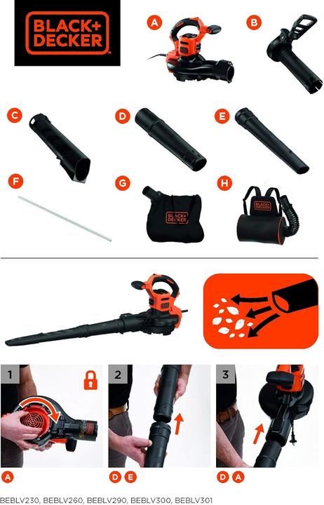 Actual product image Black & Decker BEBLV301 (Electrical connection, Leaf blower, Leaf vacuums, Vacuum cleaners & blowers)