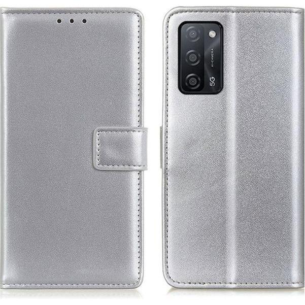 Thumbnail - MU Classic Classic II Leder Bookcover Series (Oppo A53 5G), Smartphone Hülle, Silber